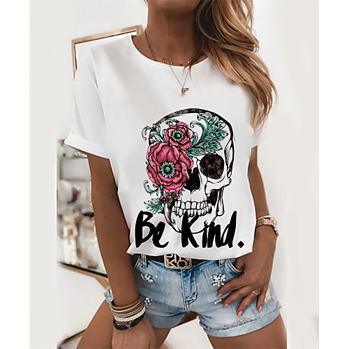 Women's Tops Graphic T-shirt - Print Round Neck Basic Daily Spring Summer White XS S M L XL 2XL 3XL 4XL
Women's Tops Graphic T-shirt - Print Round Neck Basic Daily Spring Summer White XS S M L XL 2XL 3XL 4XL