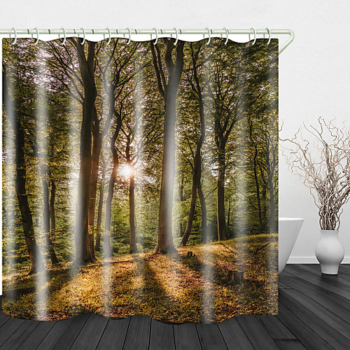 Sunny Forest Digital Print Waterproof Fabric Shower Curtain for Bathroom Home Decor Covered Bathtub Curtains Liner Includes with Hooks
Sunny Forest Digital Print Waterproof Fabric Shower Curtain for Bathroom Home Decor Covered Bathtub Curtains Liner Includes with Hooks