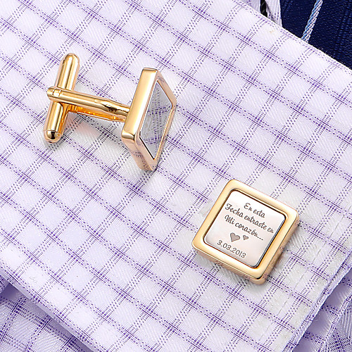 Personalized Customized Men's Cufflink Set Geometrical Geometric 1pc / pack Golden
Personalized Customized Men's Cufflink Set Geometrical Geometric 1pc / pack Golden