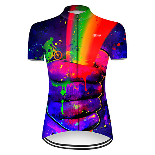 21Grams Women's Short Sleeve Cycling Jersey Nylon RedBlue Rainbow Gradient 3D Bike Jersey Top Mountain Bike MTB Road Bike Cycling Breathable Quick Dry Sports Clothing Apparel / Micro-elastic
21Grams Women's Short Sleeve Cycling Jersey Nylon RedBlue Rainbow Gradient 3D Bike Jersey Top Mountain Bike MTB Road Bike Cycling Breathable Quick Dry Sports Clothing Apparel / Micro-elastic