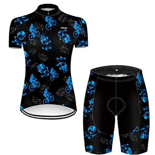 21Grams Women's Short Sleeve Cycling Jersey with Shorts Nylon Black / Blue Skull Funny Bike Quick Dry Breathable Sports Skull Mountain Bike MTB Road Bike Cycling Clothing Apparel / Stretchy
21Grams Women's Short Sleeve Cycling Jersey with Shorts Nylon Black / Blue Skull Funny Bike Quick Dry Breathable Sports Skull Mountain Bike MTB Road Bike Cycling Clothing Apparel / Stretchy