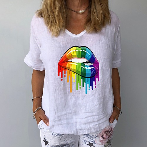Women's T-shirt Graphic Tops V Neck Daily Summer White Yellow Navy Blue S M L XL 2XL 3XL
Women's T-shirt Graphic Tops V Neck Daily Summer White Yellow Navy Blue S M L XL 2XL 3XL