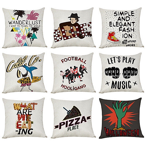 9 pcs Linen Pillow Cover, Music Wanderlust Casual Modern Square Traditional Classic
9 pcs Linen Pillow Cover, Music Wanderlust Casual Modern Square Traditional Classic