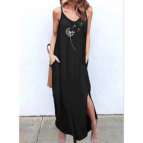 Women's Strap Dress Maxi long Dress - Sleeveless Print Summer Casual Chinoiserie 2020 Black Dusty Blue S M L XL
Women's Strap Dress Maxi long Dress - Sleeveless Print Summer Casual Chinoiserie 2020 Black Dusty Blue S M L XL