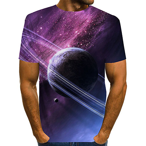 Men's T shirt Galaxy Graphic Print Short Sleeve Daily Tops Basic Exaggerated Purple Green
Men's T shirt Galaxy Graphic Print Short Sleeve Daily Tops Basic Exaggerated Purple Green