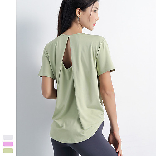 Women's Yoga Top Fashion White Purple Blue Green Yoga Fitness Running Top Short Sleeve Sport Activewear Quick Dry Breathable Comfortable Stretchy
Women's Yoga Top Fashion White Purple Blue Green Yoga Fitness Running Top Short Sleeve Sport Activewear Quick Dry Breathable Comfortable Stretchy