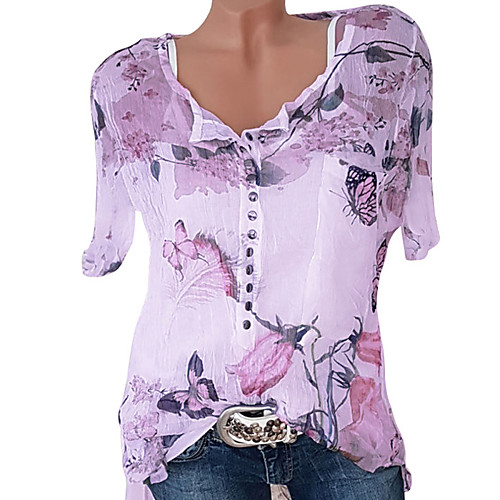Women's Plus Size Geometric Blouse Basic Daily V Neck White / Blue / Blushing Pink / Orange / Green
Women's Plus Size Geometric Blouse Basic Daily V Neck White / Blue / Blushing Pink / Orange / Green