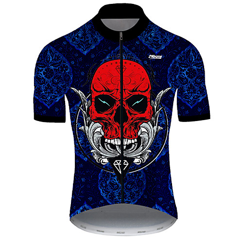 21Grams Men's Short Sleeve Cycling Jersey RedBlue Skull Bike Top Mountain Bike MTB Road Bike Cycling Breathable Sports Clothing Apparel / Micro-elastic
21Grams Men's Short Sleeve Cycling Jersey RedBlue Skull Bike Top Mountain Bike MTB Road Bike Cycling Breathable Sports Clothing Apparel / Micro-elastic