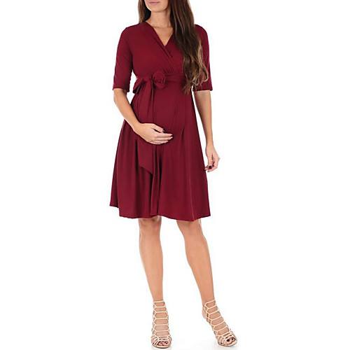 Women's A-Line Dress Short Mini Dress - 3/4 Length Sleeve Solid Color Summer Work 2020 Wine Dusty Blue S M L XL XXL
Women's A-Line Dress Short Mini Dress - 3/4 Length Sleeve Solid Color Summer Work 2020 Wine Dusty Blue S M L XL XXL
