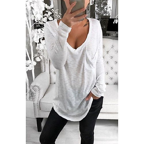 Women's Tops Solid Colored Blouse V Neck Daily Fall White Black Blue Blushing Pink Brown Gray S M L XL 2XL 3XL
Women's Tops Solid Colored Blouse V Neck Daily Fall White Black Blue Blushing Pink Brown Gray S M L XL 2XL 3XL