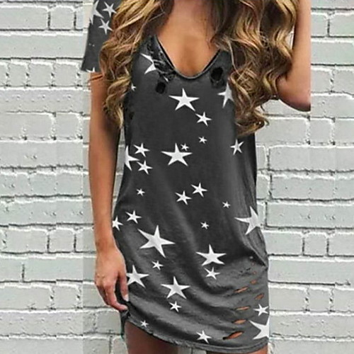Women's Sheath Dress Knee Length Dress - Short Sleeves Geometric Summer Elegant 2020 Blue Khaki Green Gray S M L XL XXL
Women's Sheath Dress Knee Length Dress - Short Sleeves Geometric Summer Elegant 2020 Blue Khaki Green Gray S M L XL XXL