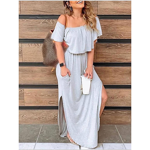 Women's A Line Dress Maxi long Dress Black Light gray Navy Blue Gray Short Sleeve Print Summer Off Shoulder Hot Casual Chinoiserie 2021 S M L XL XXL
Women's A Line Dress Maxi long Dress Black Light gray Navy Blue Gray Short Sleeve Print Summer Off Shoulder Hot Casual Chinoiserie 2021 S M L XL XXL