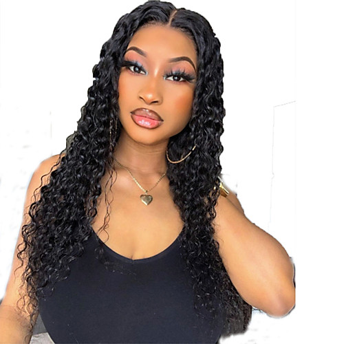 Human Hair Lace Front Wig Free Part style Brazilian Hair Curly Black Wig 130% Density with Baby Hair Natural Hairline For Black Women 100% Virgin 100% Hand Tied Women's Long Human Hair Lace Wig
Human Hair Lace Front Wig Free Part style Brazilian Hair Curly Black Wig 130% Density with Baby Hair Natural Hairline For Black Women 100% Virgin 100% Hand Tied Women's Long Human Hair Lace Wig