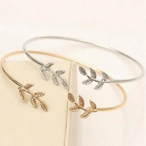 Women's Bracelet Bangles Classic Leaf Stylish Alloy Bracelet Jewelry Gold / Silver For Christmas Wedding Party Daily
Women's Bracelet Bangles Classic Leaf Stylish Alloy Bracelet Jewelry Gold / Silver For Christmas Wedding Party Daily