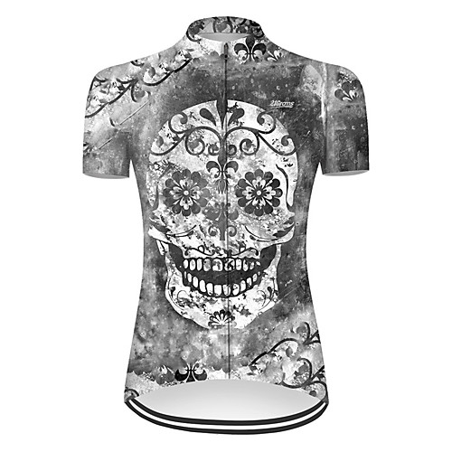 21Grams Women's Short Sleeve Cycling Jersey Nylon Grey Novelty Skull Floral Botanical Bike Jersey Top Mountain Bike MTB Road Bike Cycling Quick Dry Breathable Sports Clothing Apparel / Micro-elastic
21Grams Women's Short Sleeve Cycling Jersey Nylon Grey Novelty Skull Floral Botanical Bike Jersey Top Mountain Bike MTB Road Bike Cycling Quick Dry Breathable Sports Clothing Apparel / Micro-elastic