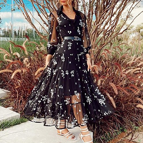 Women's A-Line Dress Midi Dress - 3/4 Length Sleeve Floral Summer Casual 2020 Black S M L XL
Women's A-Line Dress Midi Dress - 3/4 Length Sleeve Floral Summer Casual 2020 Black S M L XL