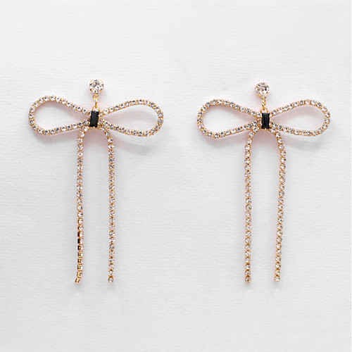 Women's Crystal Earrings Vintage Style Bowknot Stylish Sweet Earrings Jewelry Gold For Party Daily Engagement Promise 1 Pair
Women's Crystal Earrings Vintage Style Bowknot Stylish Sweet Earrings Jewelry Gold For Party Daily Engagement Promise 1 Pair