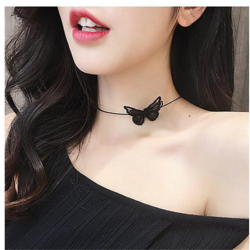 Women's Choker Necklace Necklace Butterfly Dainty Simple Trendy Fashion Chrome White Black 38 cm Necklace Jewelry For Masquerade Street Beach Festival
Women's Choker Necklace Necklace Butterfly Dainty Simple Trendy Fashion Chrome White Black 38 cm Necklace Jewelry For Masquerade Street Beach Festival