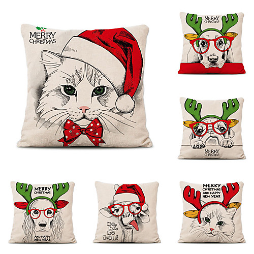 Set of 6 Linen Pillow Cover Christmas Contemporary Classic Christmas Throw Pillow
Set of 6 Linen Pillow Cover Christmas Contemporary Classic Christmas Throw Pillow