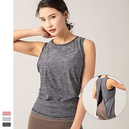 Women's Yoga Top Cross Back Fashion Pink Dark Gray Light Grey Yoga Running Fitness Top Sleeveless Sport Activewear Breathable Quick Dry Comfortable Stretchy
Women's Yoga Top Cross Back Fashion Pink Dark Gray Light Grey Yoga Running Fitness Top Sleeveless Sport Activewear Breathable Quick Dry Comfortable Stretchy