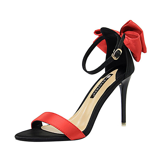 Women's Sandals Spring / Summer Stiletto Heel Open Toe Sweet Party & Evening Bowknot / Buckle Color Block Silk Black / Purple / Red
Women's Sandals Spring / Summer Stiletto Heel Open Toe Sweet Party & Evening Bowknot / Buckle Color Block Silk Black / Purple / Red
