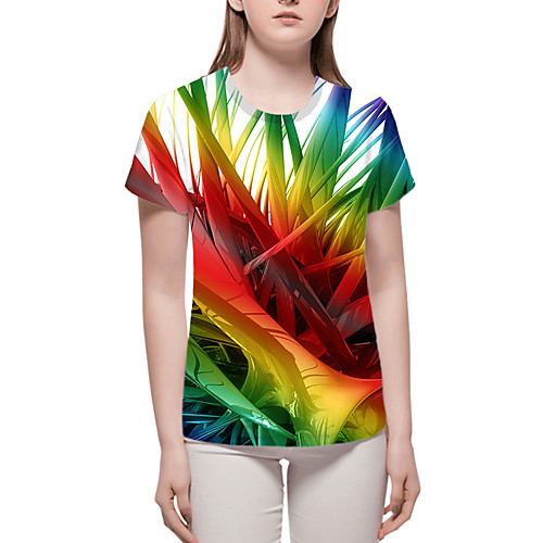 Women's T-shirt Plus Size Graphic 3D Print Tops - Print Round Neck Loose Basic Daily Spring Summer Rainbow S M L XL 2XL 3XL 4XL 5XL 6XL / Going out
Women's T-shirt Plus Size Graphic 3D Print Tops - Print Round Neck Loose Basic Daily Spring Summer Rainbow S M L XL 2XL 3XL 4XL 5XL 6XL / Going out