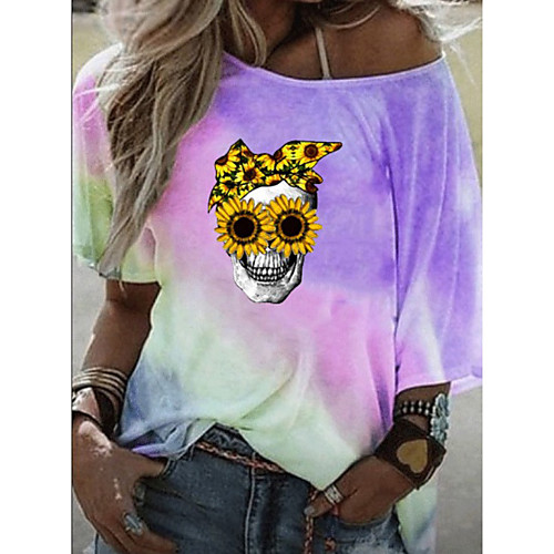 Women's T-shirt Graphic Tops Round Neck Loose Daily Summer Blue Purple Yellow S M L XL 2XL 3XL
Women's T-shirt Graphic Tops Round Neck Loose Daily Summer Blue Purple Yellow S M L XL 2XL 3XL