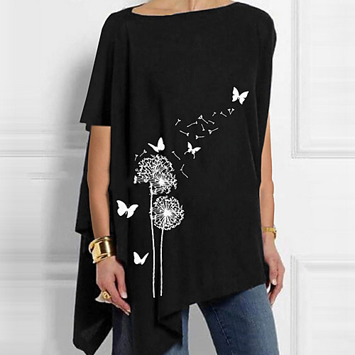 Women's Tops Floral T-shirt Round Neck Daily Summer Black Brown Navy Blue S M L XL 2XL
Women's Tops Floral T-shirt Round Neck Daily Summer Black Brown Navy Blue S M L XL 2XL
