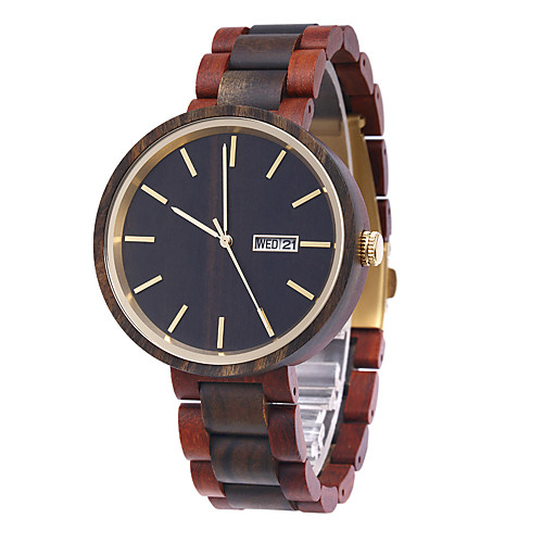 Men's Sport Watch Japanese Quartz Wood Calendar / date / day Wooden Analog Casual Cool - Black Brown
Men's Sport Watch Japanese Quartz Wood Calendar / date / day Wooden Analog Casual Cool - Black Brown