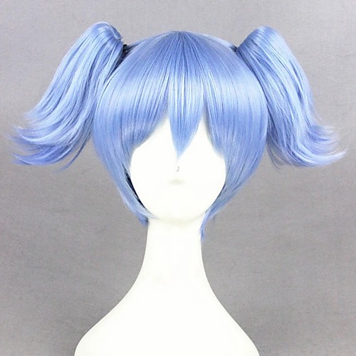 

Cosplay Costume Wig Cosplay Wig Shiota Nagisa Ansatsu Kyoushitsu Curly Cosplay Halloween With 2 Ponytails With Bangs Wig Short Blue Synthetic Hair 12 inch Women's Anime Cosplay Adorable Blue