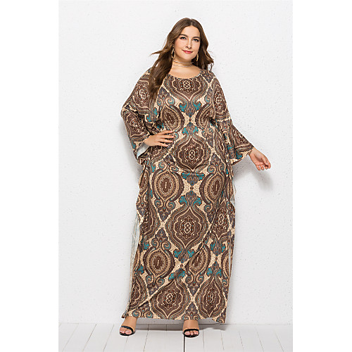 Women's Swing Dress Maxi long Dress - Long Sleeve Geometric Summer Fall Casual Batwing Sleeve 2020 Purple Red Khaki Gray L XL XXL XXXL
Women's Swing Dress Maxi long Dress - Long Sleeve Geometric Summer Fall Casual Batwing Sleeve 2020 Purple Red Khaki Gray L XL XXL XXXL