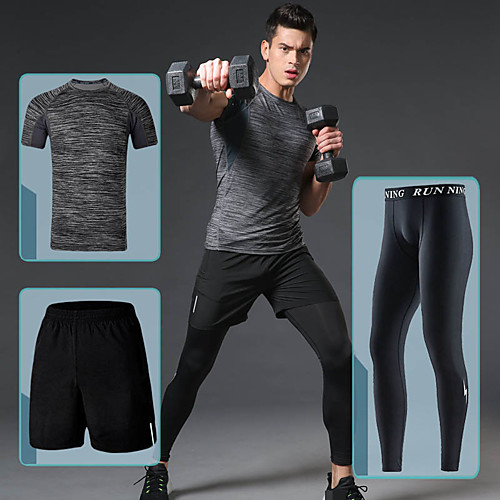 Men's Tracksuit Activewear Set Workout Outfits 3pcs Round Running Active Training Jogging Reflective Breathable Quick Dry Sportswear Athletic Clothing Set Short Sleeve Activewear Stretchy Skinny
Men's Tracksuit Activewear Set Workout Outfits 3pcs Round Running Active Training Jogging Reflective Breathable Quick Dry Sportswear Athletic Clothing Set Short Sleeve Activewear Stretchy Skinny