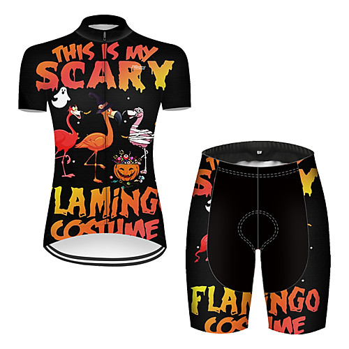 21Grams Women's Short Sleeve Cycling Jersey with Shorts Black / Orange Flamingo Bike Breathable Sports Flamingo Mountain Bike MTB Road Bike Cycling Clothing Apparel / Stretchy
21Grams Women's Short Sleeve Cycling Jersey with Shorts Black / Orange Flamingo Bike Breathable Sports Flamingo Mountain Bike MTB Road Bike Cycling Clothing Apparel / Stretchy