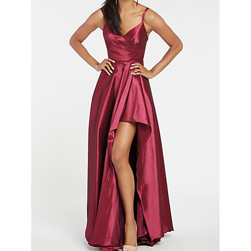 A-Line Elegant Beautiful Back Engagement Formal Evening Dress V Neck Sleeveless Asymmetrical Taffeta with Split 2020
A-Line Elegant Beautiful Back Engagement Formal Evening Dress V Neck Sleeveless Asymmetrical Taffeta with Split 2020