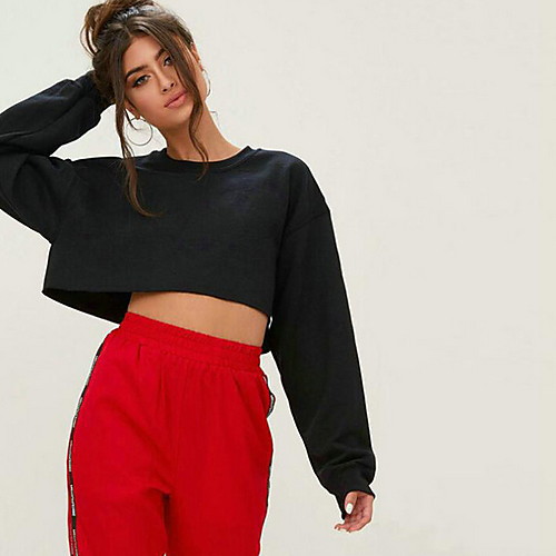 Women's Cropped Sweatshirt Solid Colored Daily Going out Casual Cute Hoodies Sweatshirts White Black Yellow
Women's Cropped Sweatshirt Solid Colored Daily Going out Casual Cute Hoodies Sweatshirts White Black Yellow