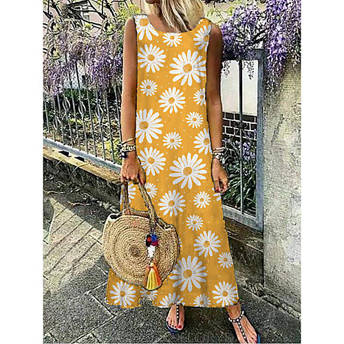 Women's A-Line Dress Maxi long Dress - Sleeveless Floral Print Summer Casual Daily 2020 Yellow M L XL XXL XXXL
Women's A-Line Dress Maxi long Dress - Sleeveless Floral Print Summer Casual Daily 2020 Yellow M L XL XXL XXXL