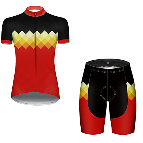 21Grams Women's Short Sleeve Cycling Jersey with Shorts Black / Red Bike Breathable Sports Patterned Mountain Bike MTB Road Bike Cycling Clothing Apparel / Stretchy
21Grams Women's Short Sleeve Cycling Jersey with Shorts Black / Red Bike Breathable Sports Patterned Mountain Bike MTB Road Bike Cycling Clothing Apparel / Stretchy