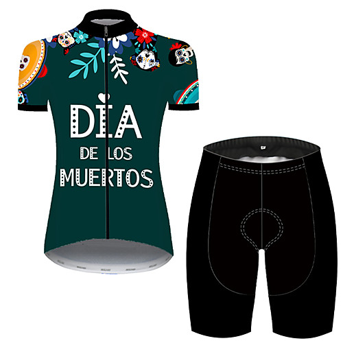 21Grams Women's Short Sleeve Cycling Jersey with Shorts Black / Green Bike Breathable Sports Patterned Mountain Bike MTB Road Bike Cycling Clothing Apparel / Stretchy
21Grams Women's Short Sleeve Cycling Jersey with Shorts Black / Green Bike Breathable Sports Patterned Mountain Bike MTB Road Bike Cycling Clothing Apparel / Stretchy