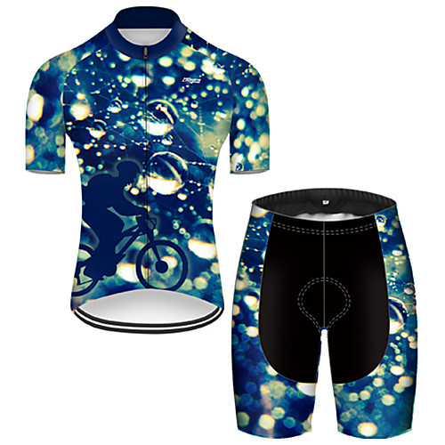 21Grams Men's Short Sleeve Cycling Jersey with Shorts Black / Blue Bike Breathable Sports Patterned Mountain Bike MTB Road Bike Cycling Clothing Apparel / Stretchy
21Grams Men's Short Sleeve Cycling Jersey with Shorts Black / Blue Bike Breathable Sports Patterned Mountain Bike MTB Road Bike Cycling Clothing Apparel / Stretchy