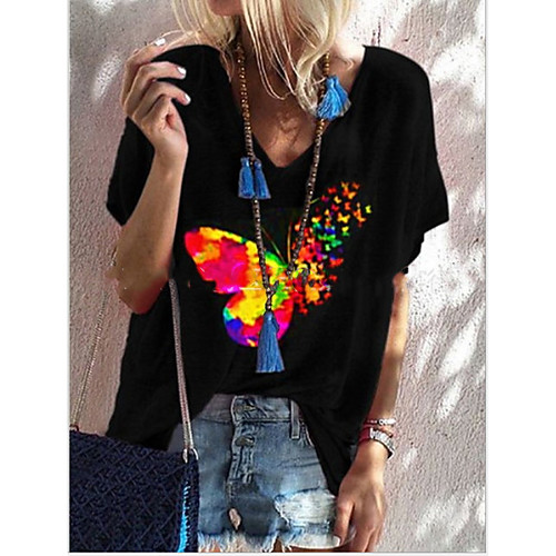 Women's T-shirt Graphic Tops V Neck Daily Summer Black Fuchsia Green S M L XL 2XL 3XL 4XL 5XL
Women's T-shirt Graphic Tops V Neck Daily Summer Black Fuchsia Green S M L XL 2XL 3XL 4XL 5XL