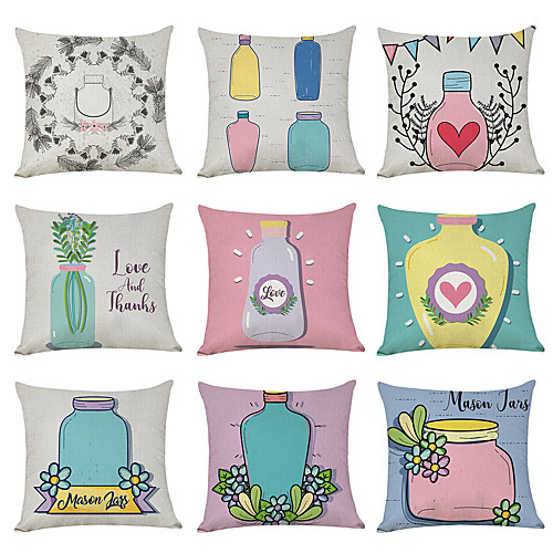 9 pcs Linen Pillow Cover, Make A Wish Bottle Love Casual Modern Square Traditional Classic
9 pcs Linen Pillow Cover, Make A Wish Bottle Love Casual Modern Square Traditional Classic