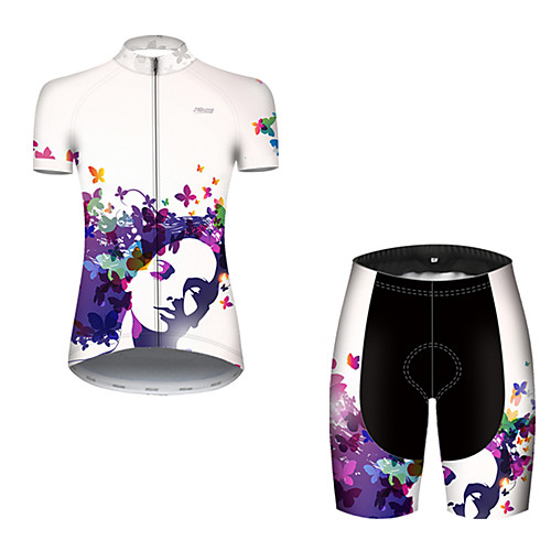 21Grams Women's Short Sleeve Cycling Jersey with Shorts Nylon Blue / White Butterfly Gradient Bike Quick Dry Breathable Sports Butterfly Mountain Bike MTB Road Bike Cycling Clothing Apparel
21Grams Women's Short Sleeve Cycling Jersey with Shorts Nylon Blue / White Butterfly Gradient Bike Quick Dry Breathable Sports Butterfly Mountain Bike MTB Road Bike Cycling Clothing Apparel
