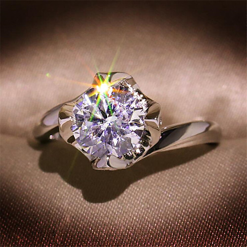 Women's Ring Synthetic Tanzanite 1pc White Copper Imitation Diamond Round Stylish Gift Festival Jewelry Classic Flower
Women's Ring Synthetic Tanzanite 1pc White Copper Imitation Diamond Round Stylish Gift Festival Jewelry Classic Flower