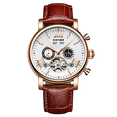 Men's Mechanical Watch Automatic self-winding Modern Style Stylish Genuine Leather Black / Brown 30 m Water Resistant / Waterproof Calendar / date / day Luminous Analog Classic Casual - Golden
Men's Mechanical Watch Automatic self-winding Modern Style Stylish Genuine Leather Black / Brown 30 m Water Resistant / Waterproof Calendar / date / day Luminous Analog Classic Casual - Golden