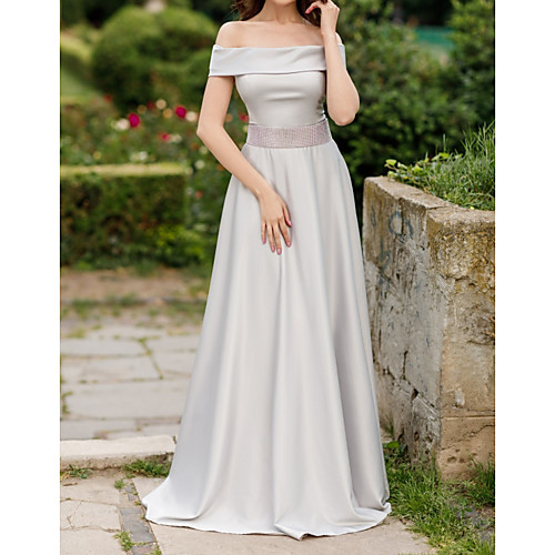 A-Line Minimalist Elegant Engagement Formal Evening Dress Off Shoulder Short Sleeve Sweep / Brush Train Satin with Sash / Ribbon 2021
A-Line Minimalist Elegant Engagement Formal Evening Dress Off Shoulder Short Sleeve Sweep / Brush Train Satin with Sash / Ribbon 2021