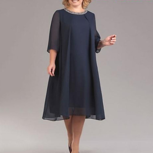 Women's Shift Dress Midi Dress - 3/4 Length Sleeve Solid Color Summer Casual 2020 Black Red Navy Blue S M L XL XXL XXXL XXXXL XXXXXL
Women's Shift Dress Midi Dress - 3/4 Length Sleeve Solid Color Summer Casual 2020 Black Red Navy Blue S M L XL XXL XXXL XXXXL XXXXXL