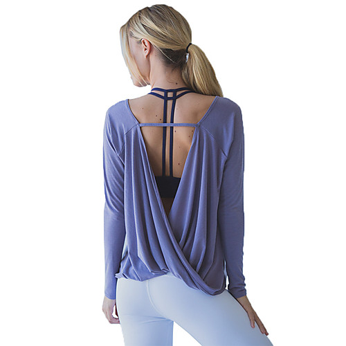 Women's Yoga Top Open Back Fashion White Black Purple Pink Fuchsia Modal Yoga Running Fitness Top Long Sleeve Sport Activewear Breathable Quick Dry Comfortable Stretchy
Women's Yoga Top Open Back Fashion White Black Purple Pink Fuchsia Modal Yoga Running Fitness Top Long Sleeve Sport Activewear Breathable Quick Dry Comfortable Stretchy
