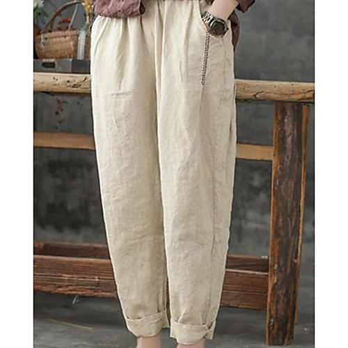 Women's Basic Daily Loose Chinos Pants - Solid Colored Blue Khaki Green S / M / L
Women's Basic Daily Loose Chinos Pants - Solid Colored Blue Khaki Green S / M / L