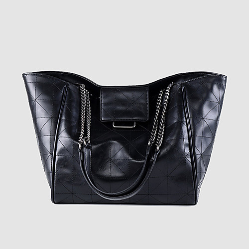 Women's Bags PU Leather Polyester Top Handle Bag Chain Solid Color Daily Office & Career Leather Bags 2021 Tote Black
Women's Bags PU Leather Polyester Top Handle Bag Chain Solid Color Daily Office & Career Leather Bags 2021 Tote Black