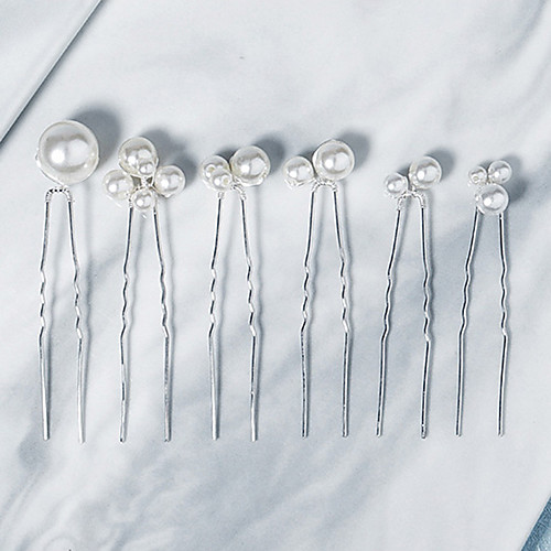 Traditional / Classic Imitation Pearl Headdress with Faux Pearl 6pcs Wedding / Special Occasion Headpiece
Traditional / Classic Imitation Pearl Headdress with Faux Pearl 6pcs Wedding / Special Occasion Headpiece